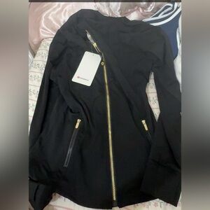 lululemon athletica Black Jacket with Gold Zippers